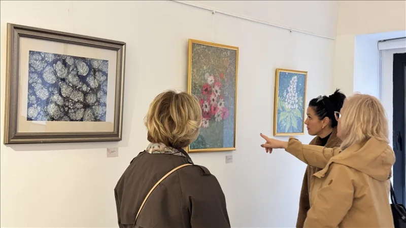 Ouverture de l'exposition de marbrures 